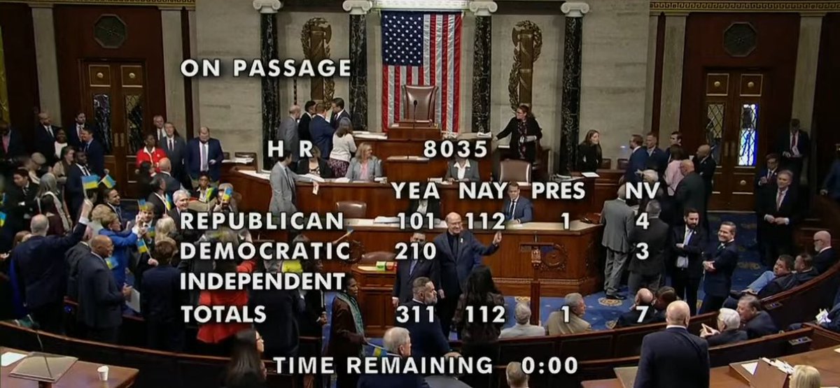 The House of Representatives has passed the $61 billion Ukraine aid bill.