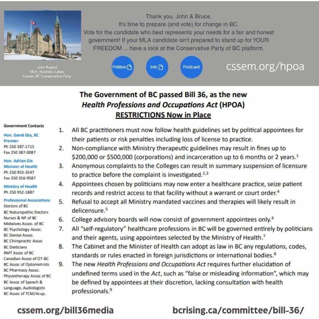tr6_guy's tweet photo. 🇨🇦 they're getting the pieces in place for forced vaccination. 

Are you waking up yet?

Bill 36 has been passed! What does this mean for Canadians? https://t.co/abtZ1spVxV