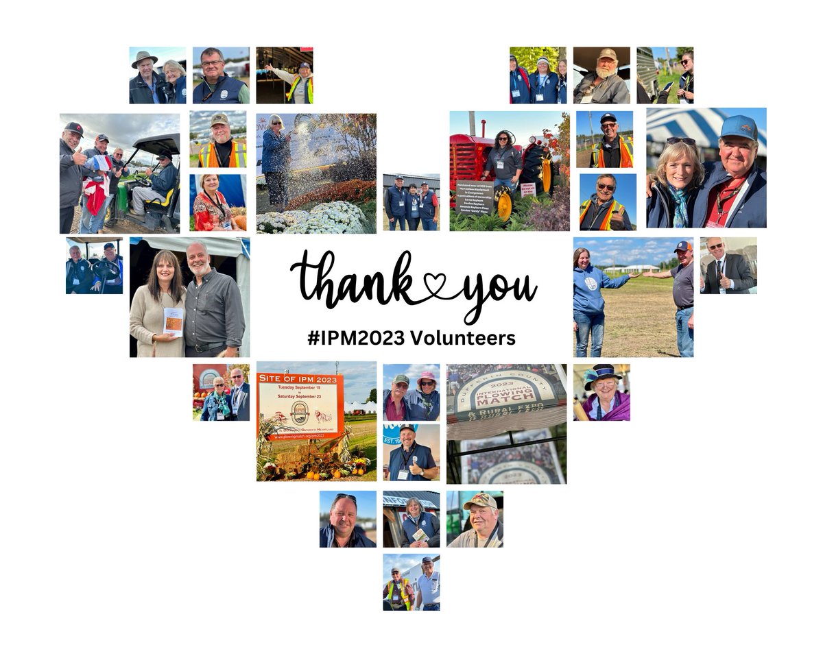 With our very grateful thanks to the over 800 volunteers who shared their time, talent &amp; creativity to pull off a very successful #IPM2023 for ⁦<a href="/amaranth_twp/">Township of Amaranth</a>⁩ ⁦<a href="/Grand_Valley_ON/">Town of Grand Valley</a>⁩ ⁦<a href="/DufferinCounty/">Dufferin County</a>⁩ last fall. We couldn’t have done it without you! #OntAg #NVW2024