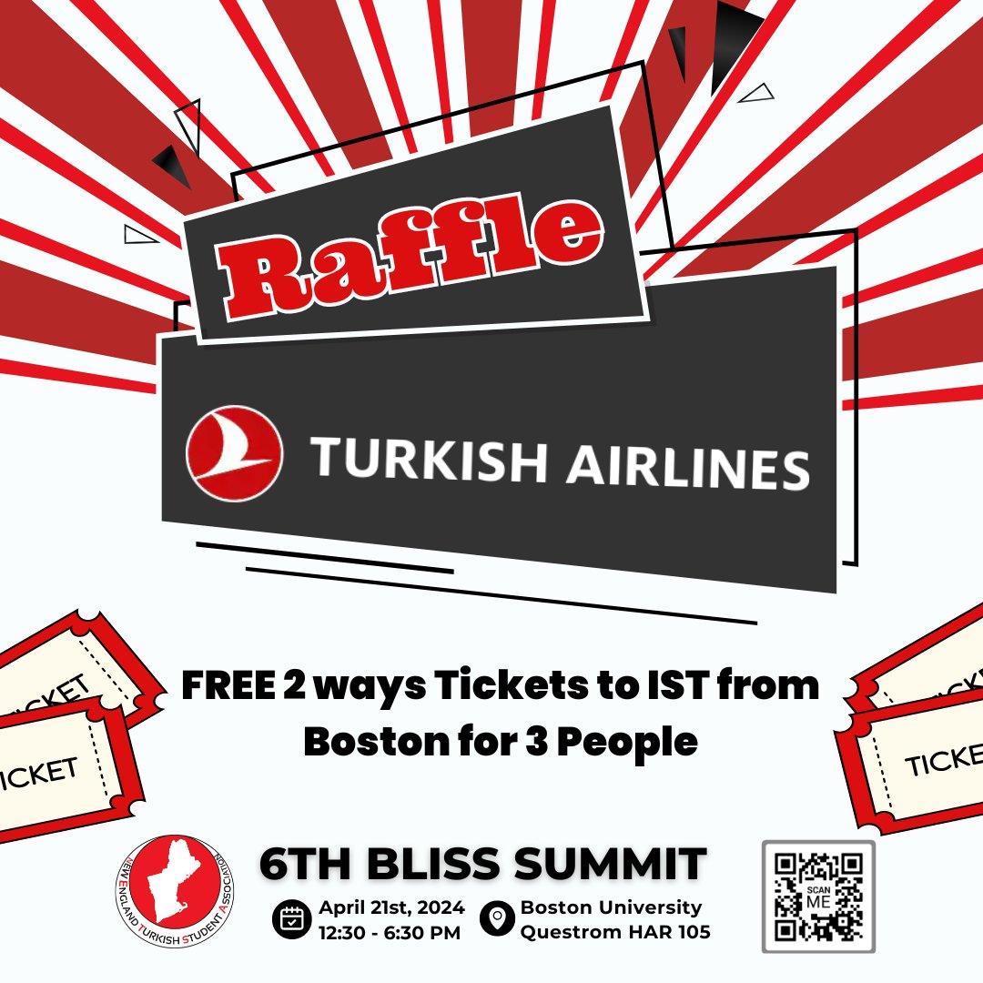 NewEnglandTSA's tweet photo. We are ready for the signature event of the year! The biennial BLISS Summit 2024 is on April 21st! We have an amazing lineup of speakers. Plus, there will be raffles for 2 round-trip THY tickets to IST, as well as 3 Heasy Interview Prep Program! RSVP @ https://t.co/xtCQjGVqUN https://t.co/J70V2L7kxH