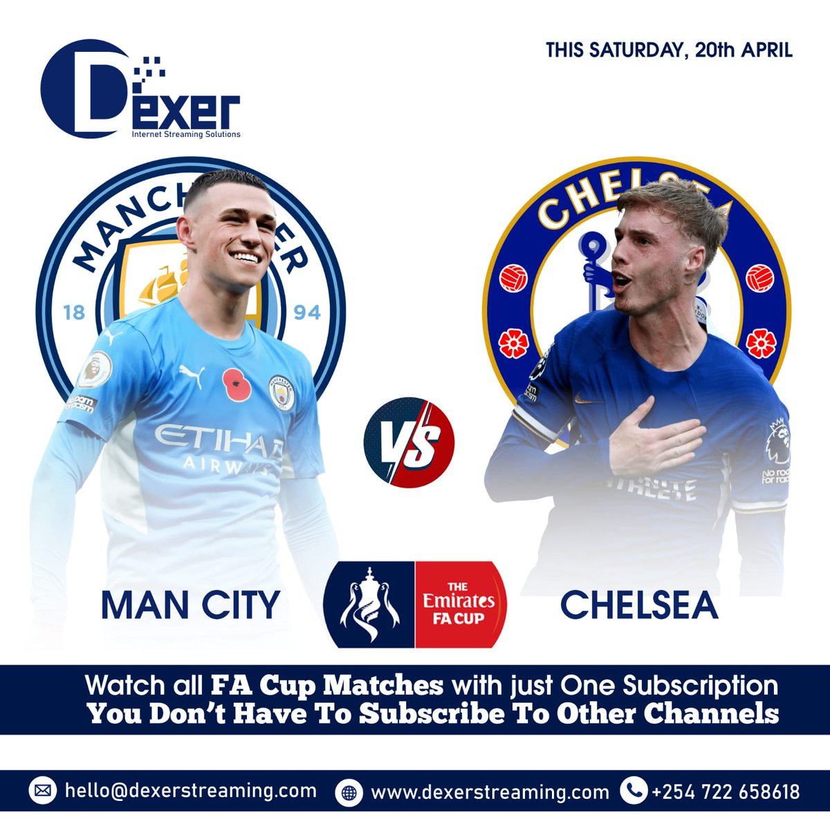 dexersolutions's tweet image. Watch FA matches under 1 subscription. Man City VS Chelsea

✅Free Trial 
✅No buffering
✅Android/PC/SmartTv
✅16,500+ TV Channels
✅80,000+ Movies &amp;amp; series

Contact us: 
🔗wa.me/+254722658618

#CFC #EmiratesFACup #ManCity #FACup