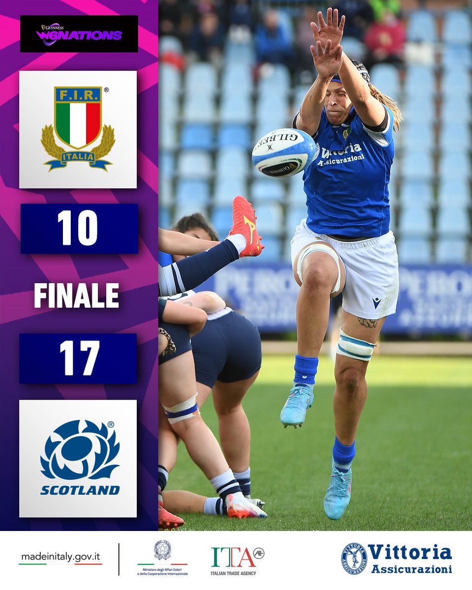 La Scozia cresce nel secondo tempo e si aggiudica la partita del Lanfranchi  

#Azzurre #GuinnessWomensSixNations #insieme #rugbypassioneitaliana