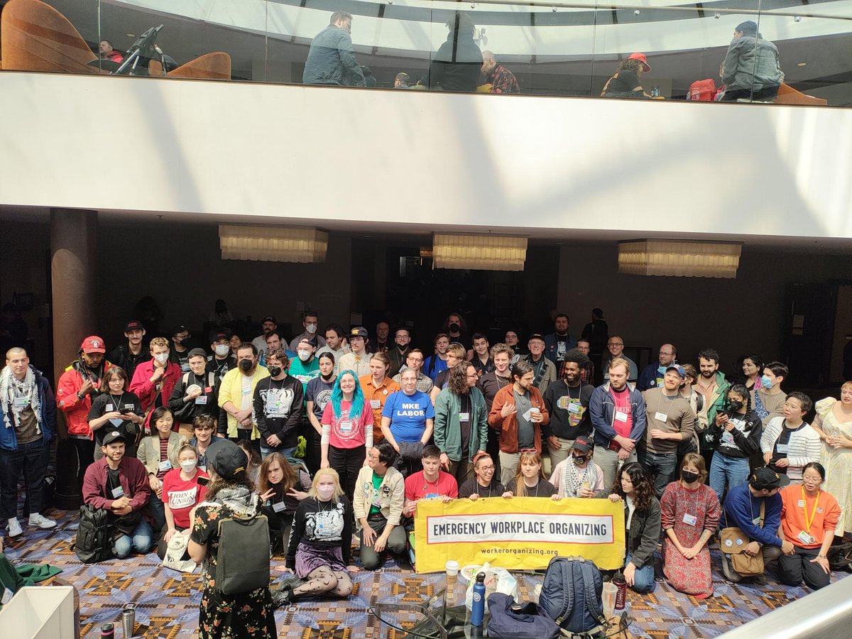 👀👀👀 Check out our EWOC volunteer group pics from #LaborNotes2024 #WorkersDeserveMore