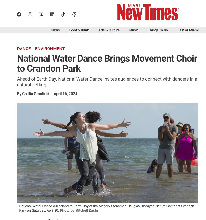 HAPPENING TODAY!🌎 If you’re looking for a different Earth Day celebration look no further than National Water Dance 2024. It’s not every day that you get to experience an art-meets-nature adventure. Discover an exciting afternoon between artists and the environment at #NWD2024