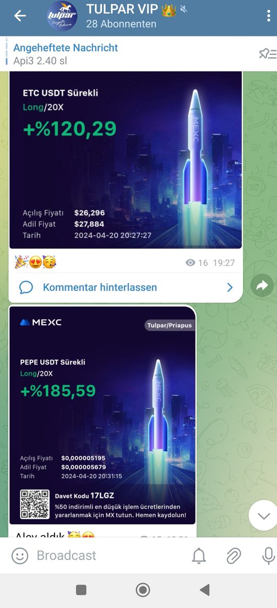 #ENA #SHIB #pepe #etc islemlere devam 😎
#btc #binance #mexc #bitcoin