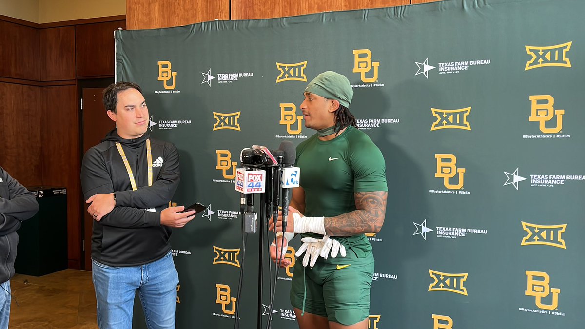 LB Keaton Thomas (@KThomas2022) tells us post spring game he feels that this @BUFootball team has the potential to be the best/one of the best in the Big 12 this season. #Baylor #SicEm