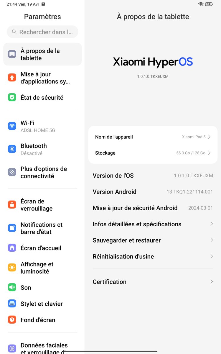 smartechdaily's tweet image. لوحي #XiaomiPad5 حصل على تحديث #HyperOS.