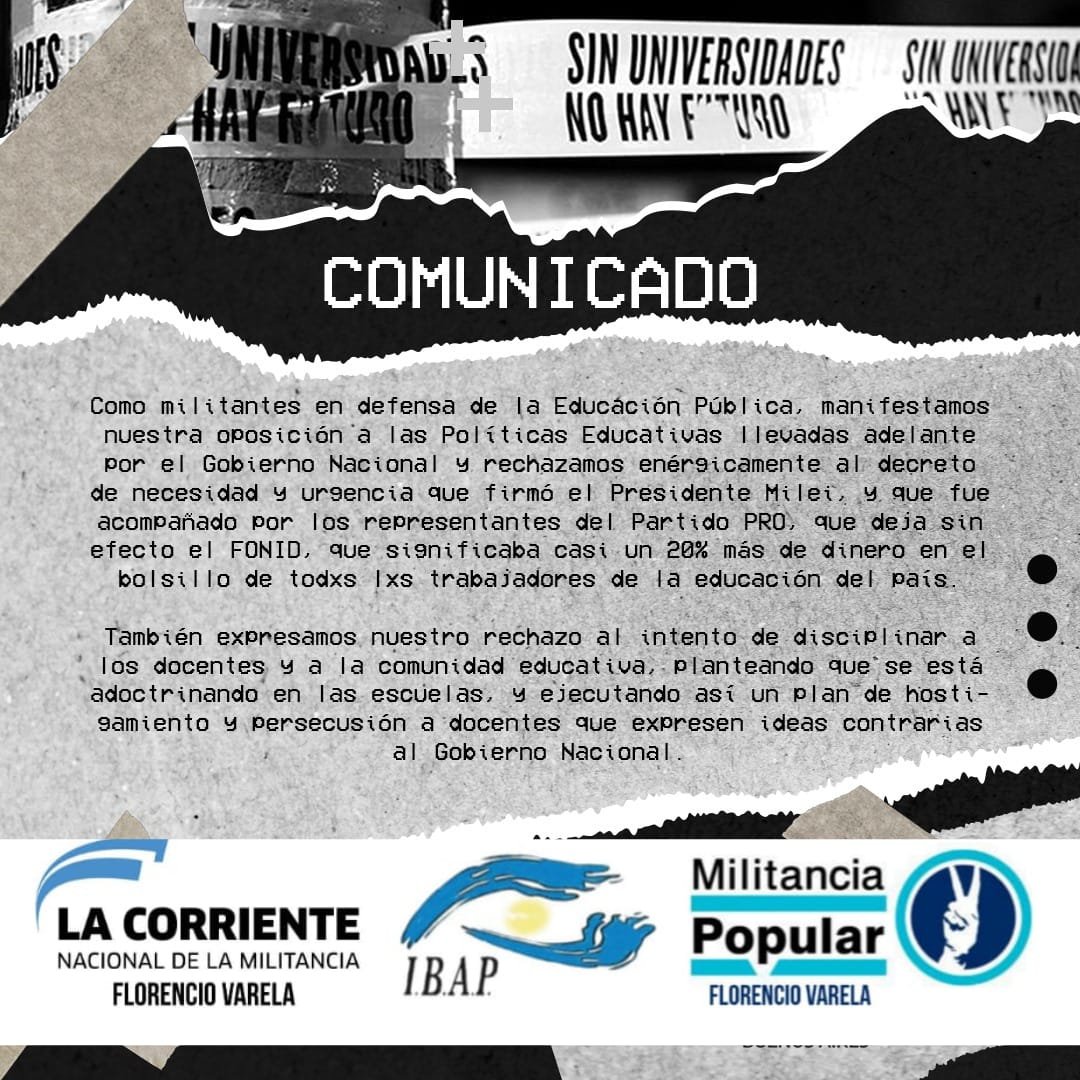 IBAP195505's tweet image. El 23, todxs a plaza por la Universidad Pública!
#ibap 
#corrientenacionaldelamilitancia 
#MilitanciaPopular 
#universidadpublic