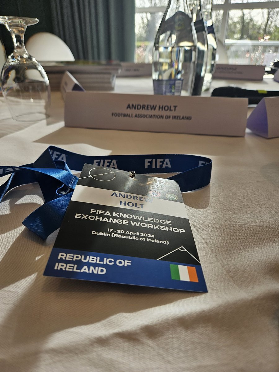 Andy_Holt07's tweet photo. Fantastic week at the @FIFAcom TDS Knowledge Exchange. Great to be put out of our comfort zones, while gaining brilliant insights throughout the week 📖🤝
Great week working alongside @FAIreland colleagues 👏 https://t.co/t96nUE5XKV