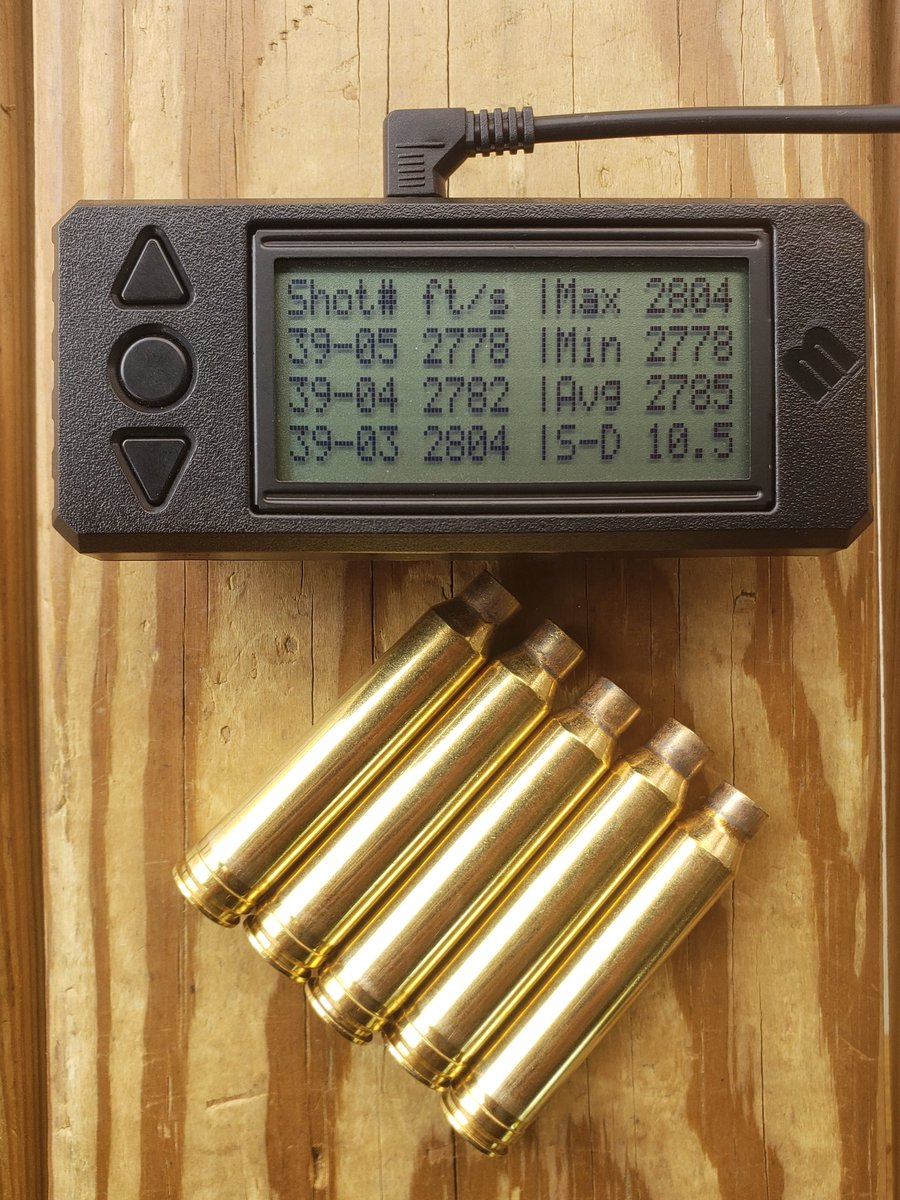 EstelaWildEd's tweet photo. 2785 feet per second average at the muzzle. Time to do some @KestrelWeather ballistic math. @TeamHornady #magnetospeed #hunterprep @WesternHuntsman https://t.co/XWieoDNlix