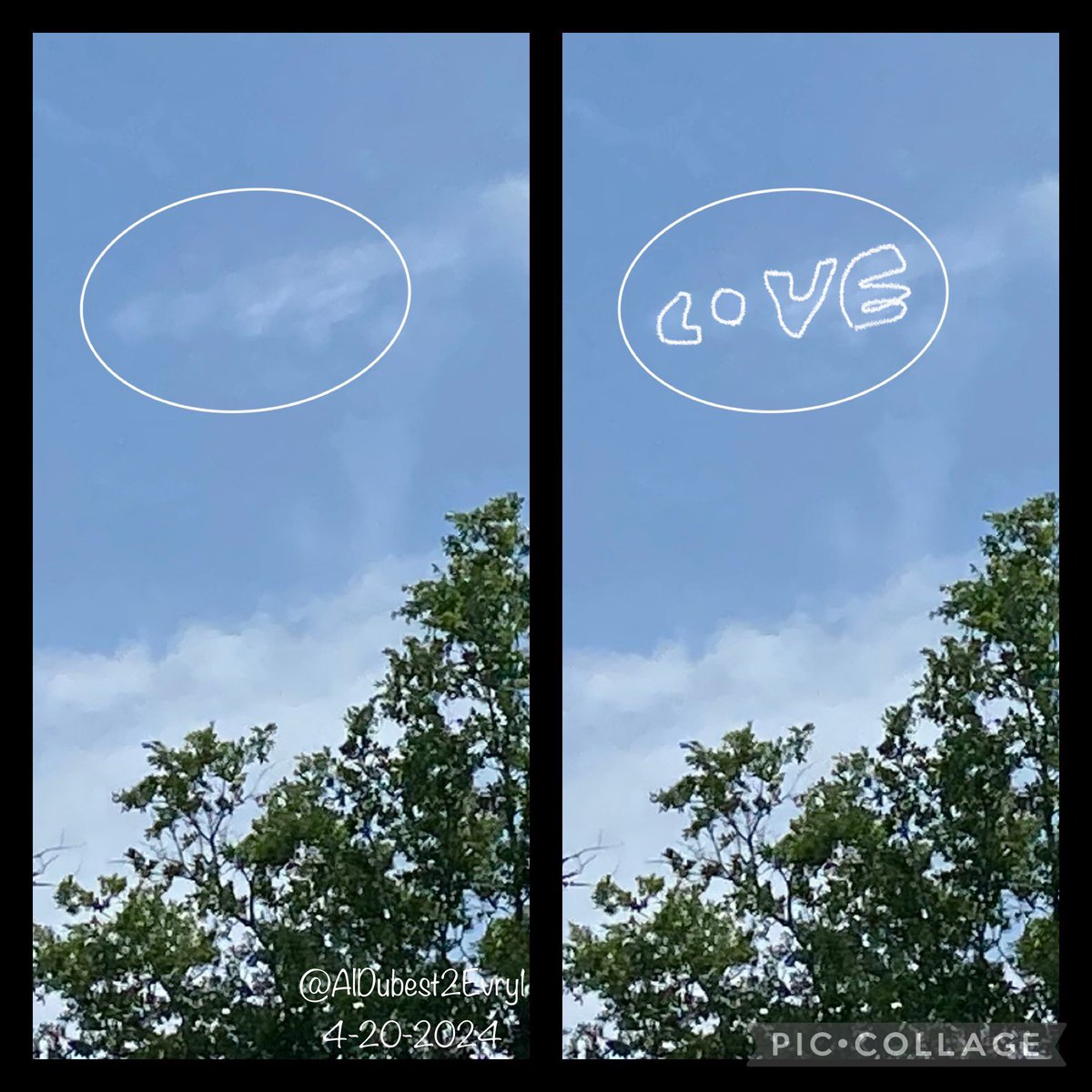 “LOVE “ clouds an hour ago.

#ThingsUnseen #Godwink #Godwinks #LoveLetter #YouAreLoved #cloud #SaturdayVibes #SaturdayThoughts 
#YourKingdomCome #YourWillBeDone #RemainInLove 

“Let all that you do be done in love.”  (1 Corinthians 16:14)

“God is love.” (1 John 4:16)