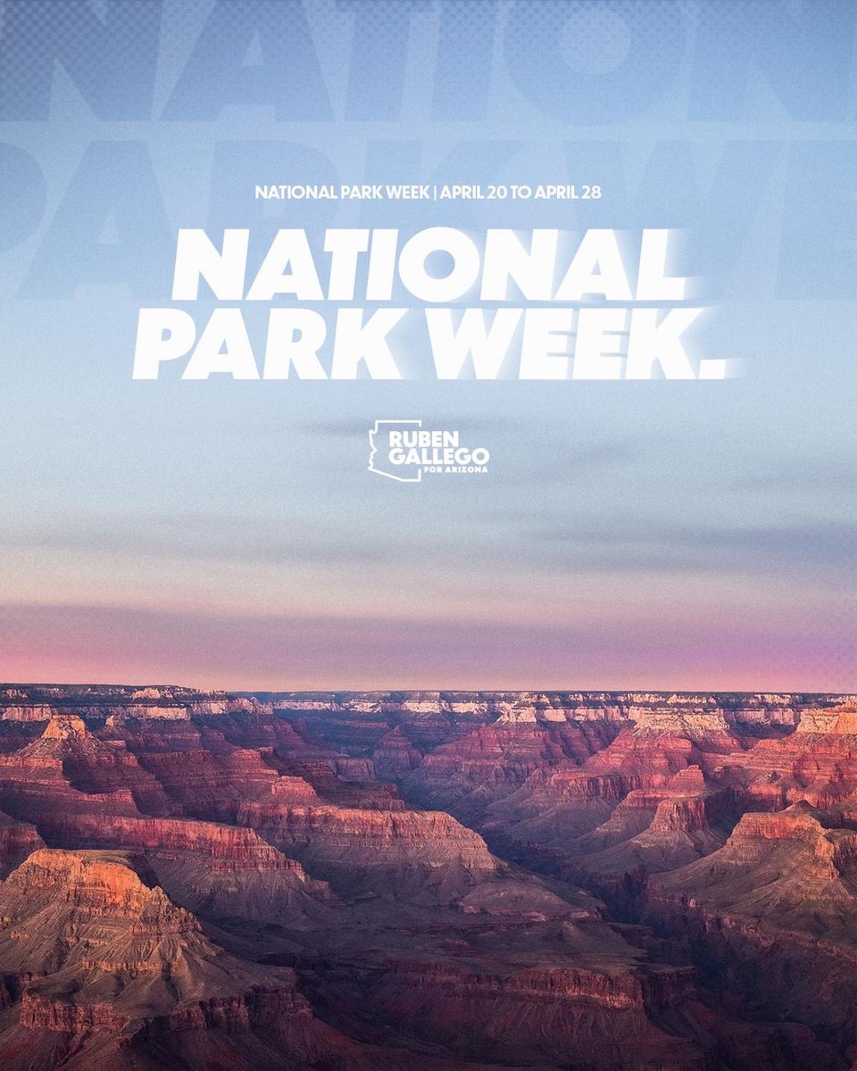 Arizona's national parks are worth celebrating every day, but especially during National Park Week! Entrance fees are waived for everyone today! (And everyday for veterans and gold star families thanks to my Veterans in the Parks Act)