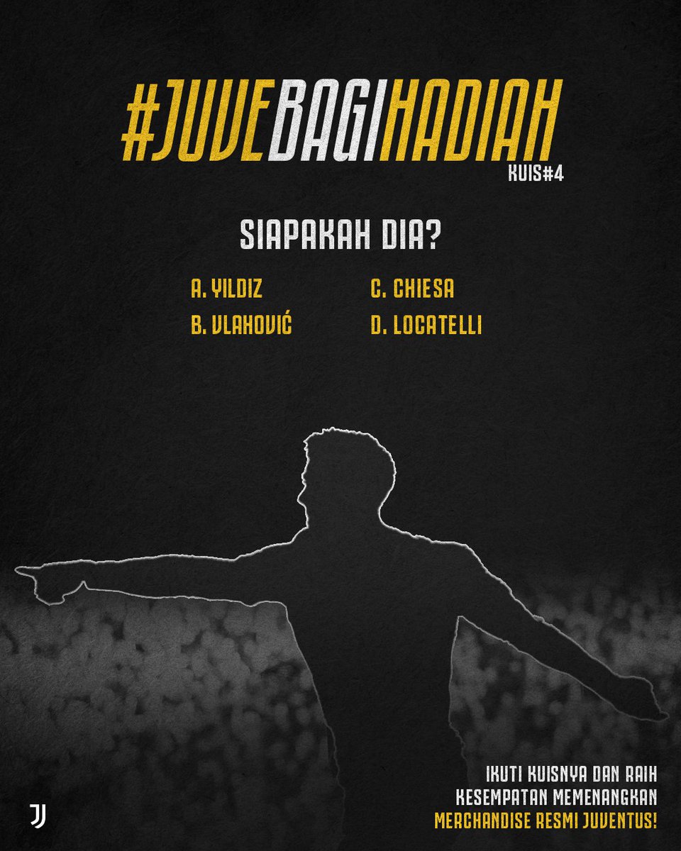 juventusfcid's tweet photo. 🚨 Pertanyaan keempat dari #JuveBagiHadiah! 🤩

Pasti pada tau lah yaa dari bentuk wajahnya 😉

*Cek utas untuk S&amp;K giveaway! 🧵 https://t.co/ZKSf9JaZQ1