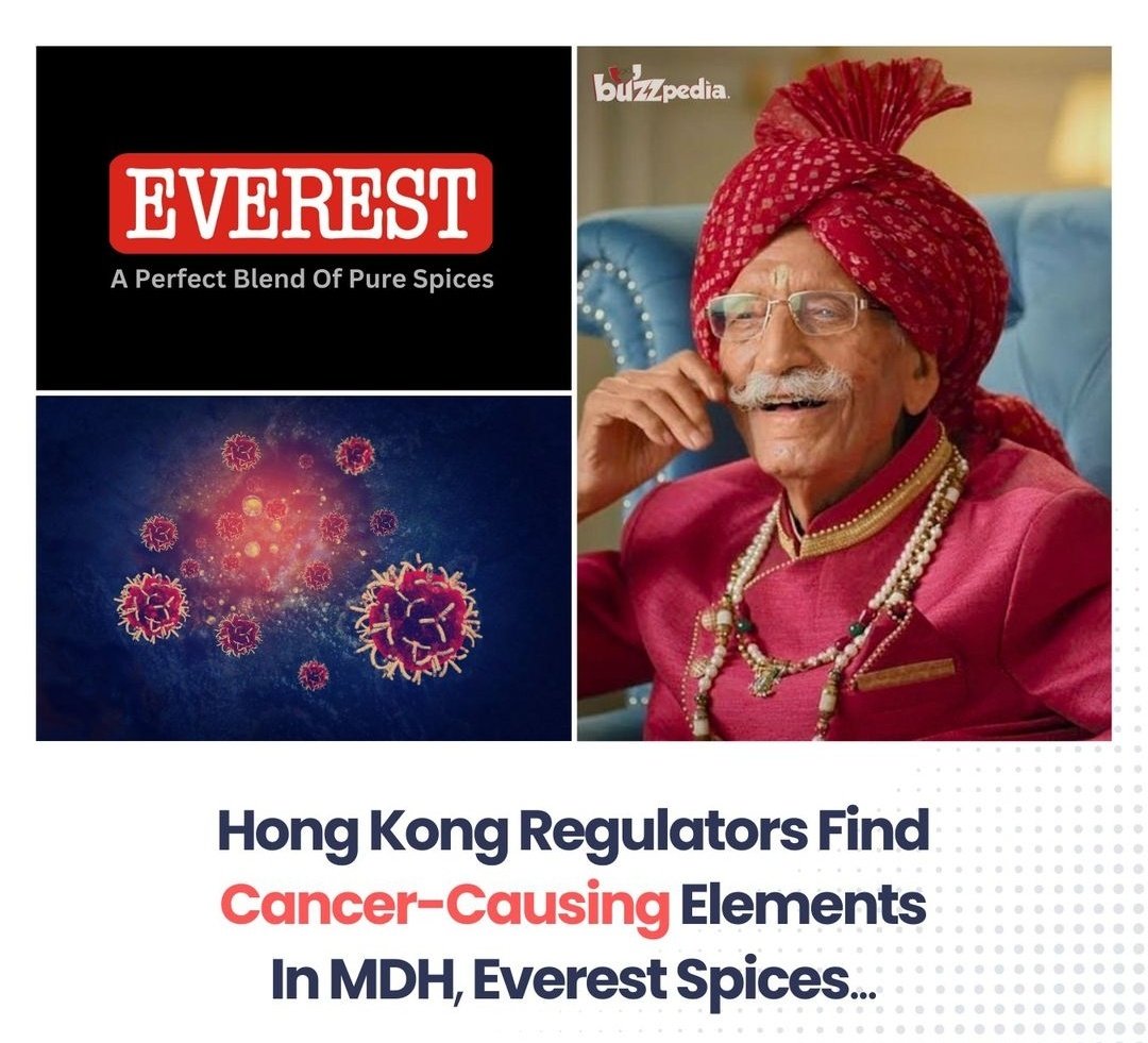 Hong Kong food regulators find cancer-causing ingredients in 4 MDH, Everest products.