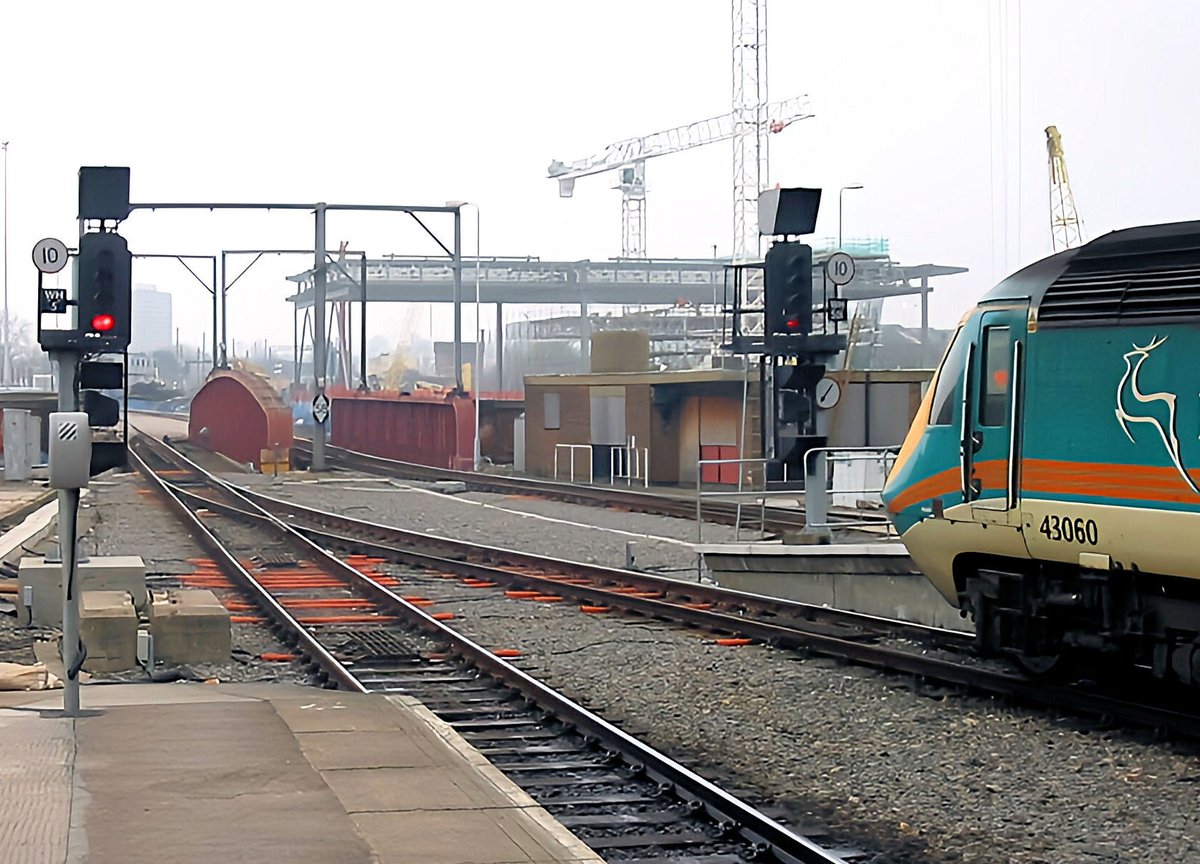 St Pancras in the throes of rebuilding. 21/03/03.