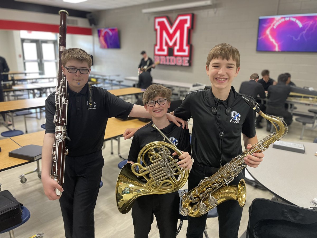 OCMSBands's tweet photo. Great work by all our hard working musicians who prepared selections for today’s GMEA District 14 Solo &amp; Ensemble Performance Evaluation, and thank you to @BandMBMS for hosting this year! https://t.co/IoKvLSD84L