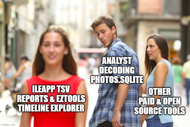 👀iLEAPP TSV reports & EZ Tools Timeline Explorer are game changers when analyzing 📸 iOS Photos.sqlite!!