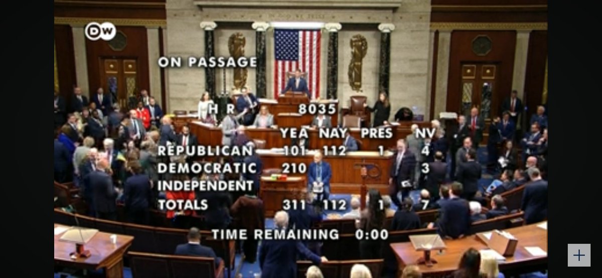 Finally. With Ukrainian flags waving on the floor of the House of Representatives, Ukraine aid passes. It should have happened months ago, but I’m glad it happened today. Time for the Senate to finish the job. Let’s get Ukraine what it needs to win.