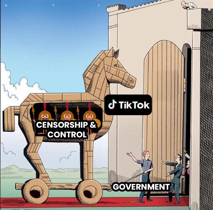Today, they are trying to ban TikTok. Tomorrow, they will try the same for 𝕏. They don't want free speech to exist. They want CONTROL.