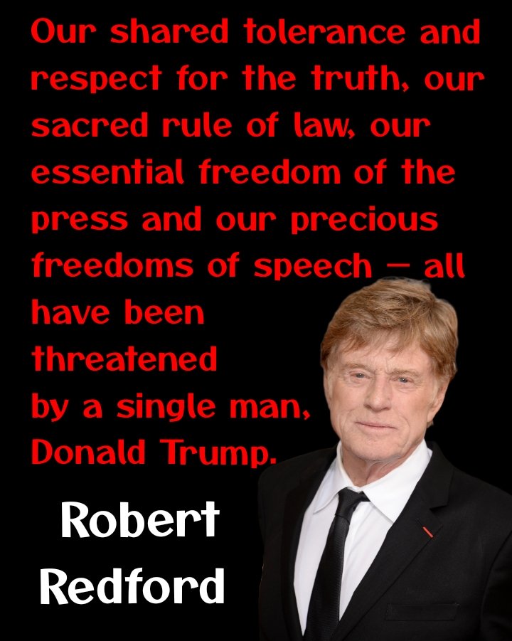 If you agree with Robert Redford, then leave a 💙 and retweet