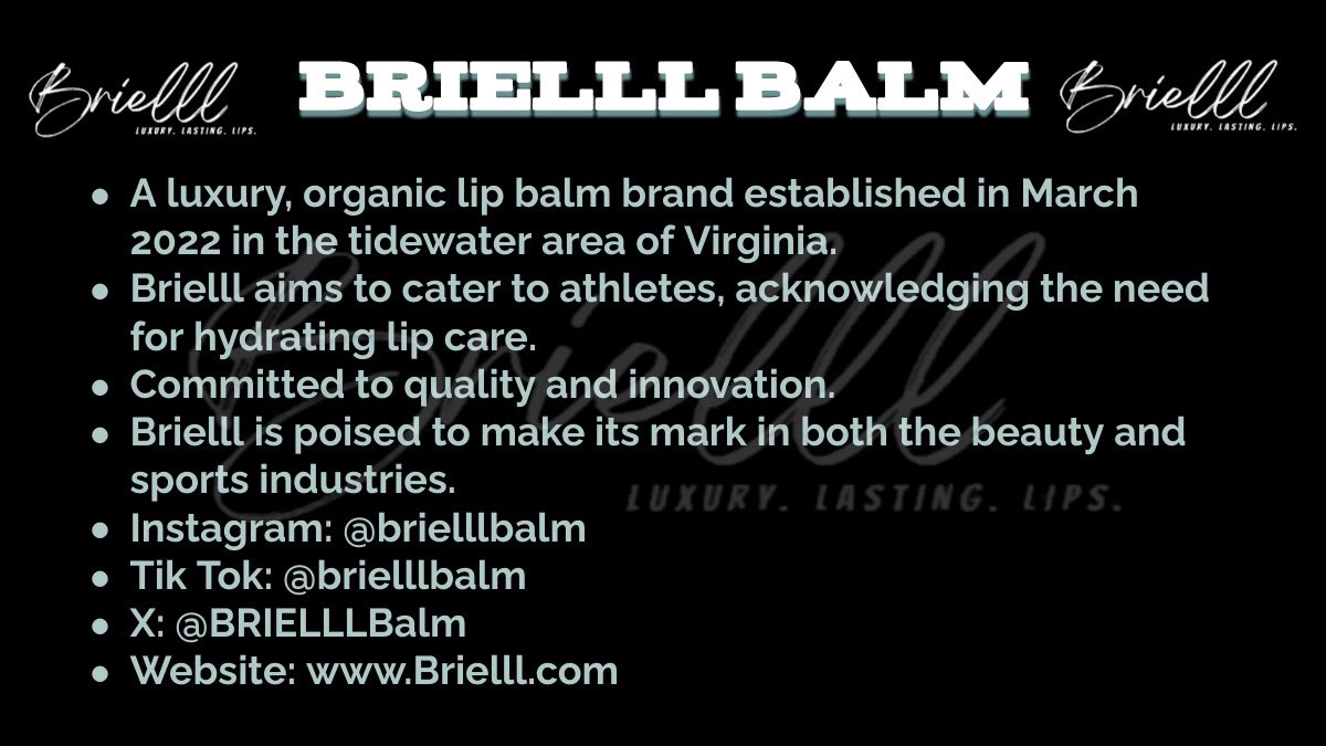 Huge thanks to one of our sponsors for the #BattleAtTheBeach Check out @BRIELLLBalm !!! They will be live and in person on May 11th!!