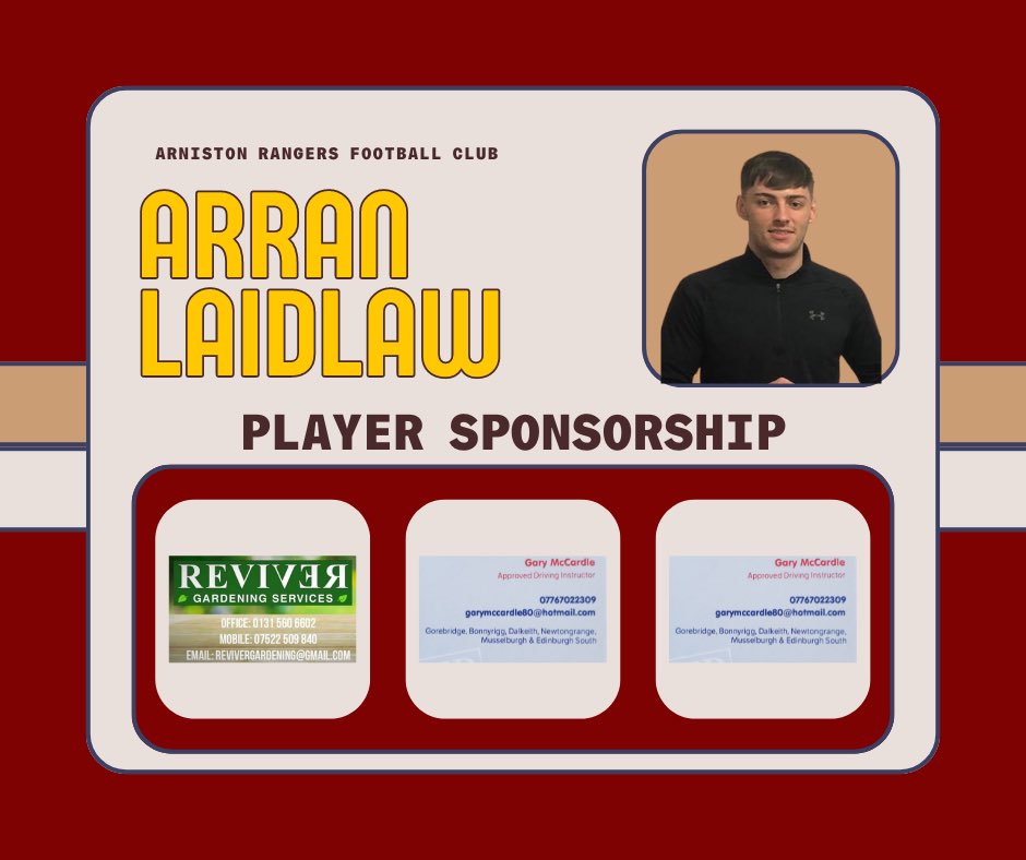 20 GOALS 

Congratulations to Striker, Arran Laidlaw who scored his 20th goal of the season today! Takes his tally to 58 for Arniston 👏🏼⚽️🇱🇻

Sponsored by:
Reviver Gardening Services
Gary McCardle Driving Instructor

#monthearni