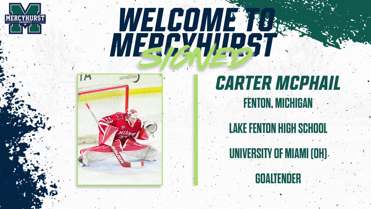 Signed✍️ Carter McPhail is coming to Erie from the University of Miami (OH)! Welcome to Mercyhurst! ☘️ #HurstAthletics