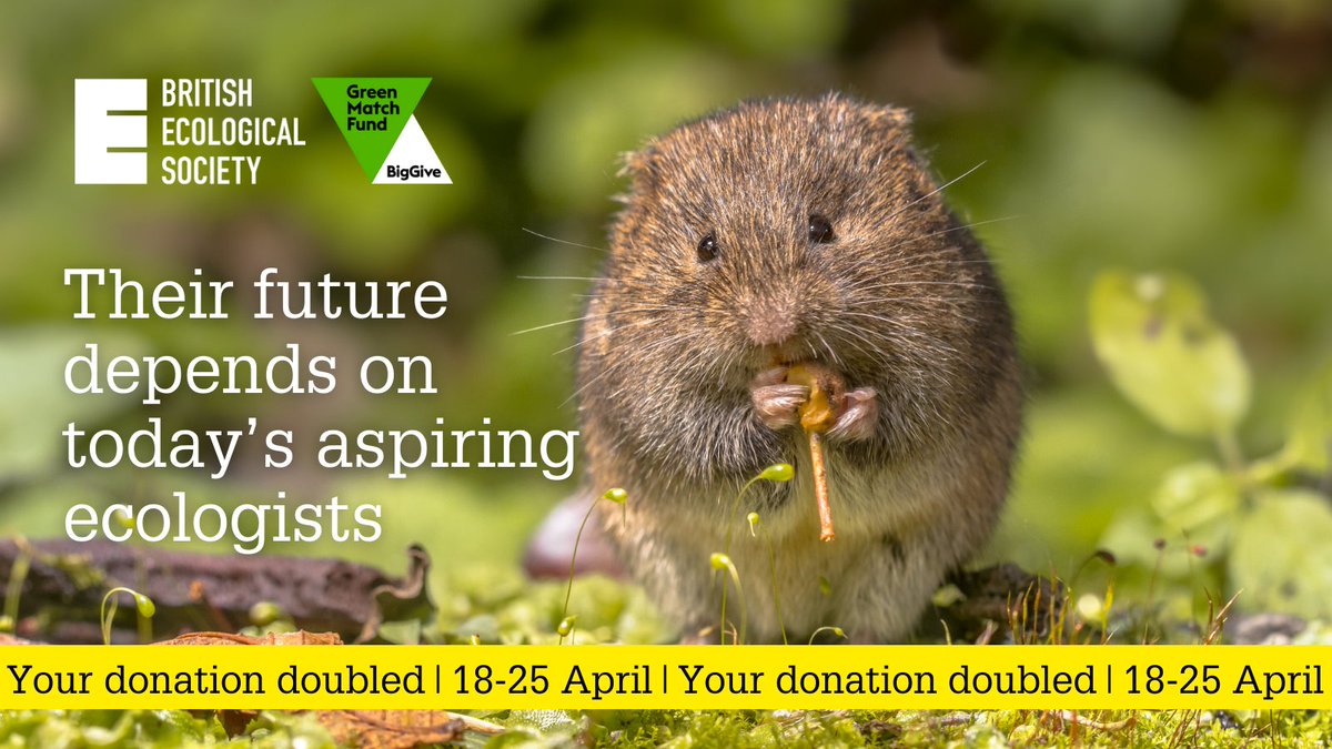 To tackle the global challenges we face, we need young ecologists from all backgrounds. For one week only, your donations towards our barrier breaking education programmes will be DOUBLED through the #GreenMatchFund💚 donate.biggive.org/campaign/a0569…