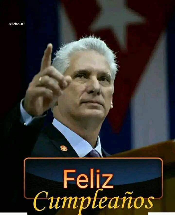 Hoy de cumpleaños nuestro presidente @DiazCanelB el vencedor de imposibles, contra todos los desafíos en la tarea titánica de continuar haciendo Revolución! ♥️🇨🇺 Salud y nuevas victorias. #YoSigoAMiPresidente