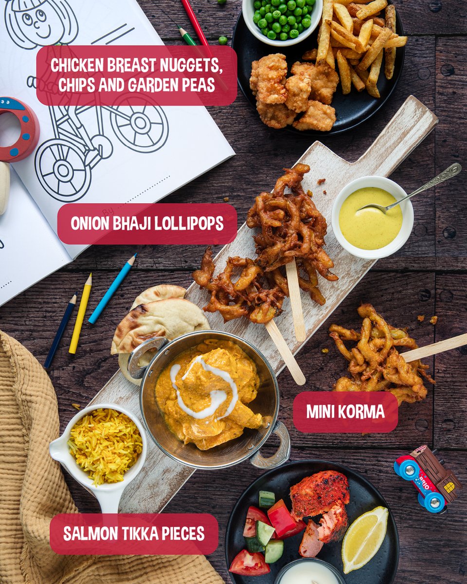 Take a look at some of the options on our kids menu at Rajinda Pradesh 👀 Let your little ones tuck into Onion Bhaji Lollipops or a Mini Korma, plus so much more! 🔗 See the full Rajinda Pradesh menu here - brnw.ch/21wJ0Sw