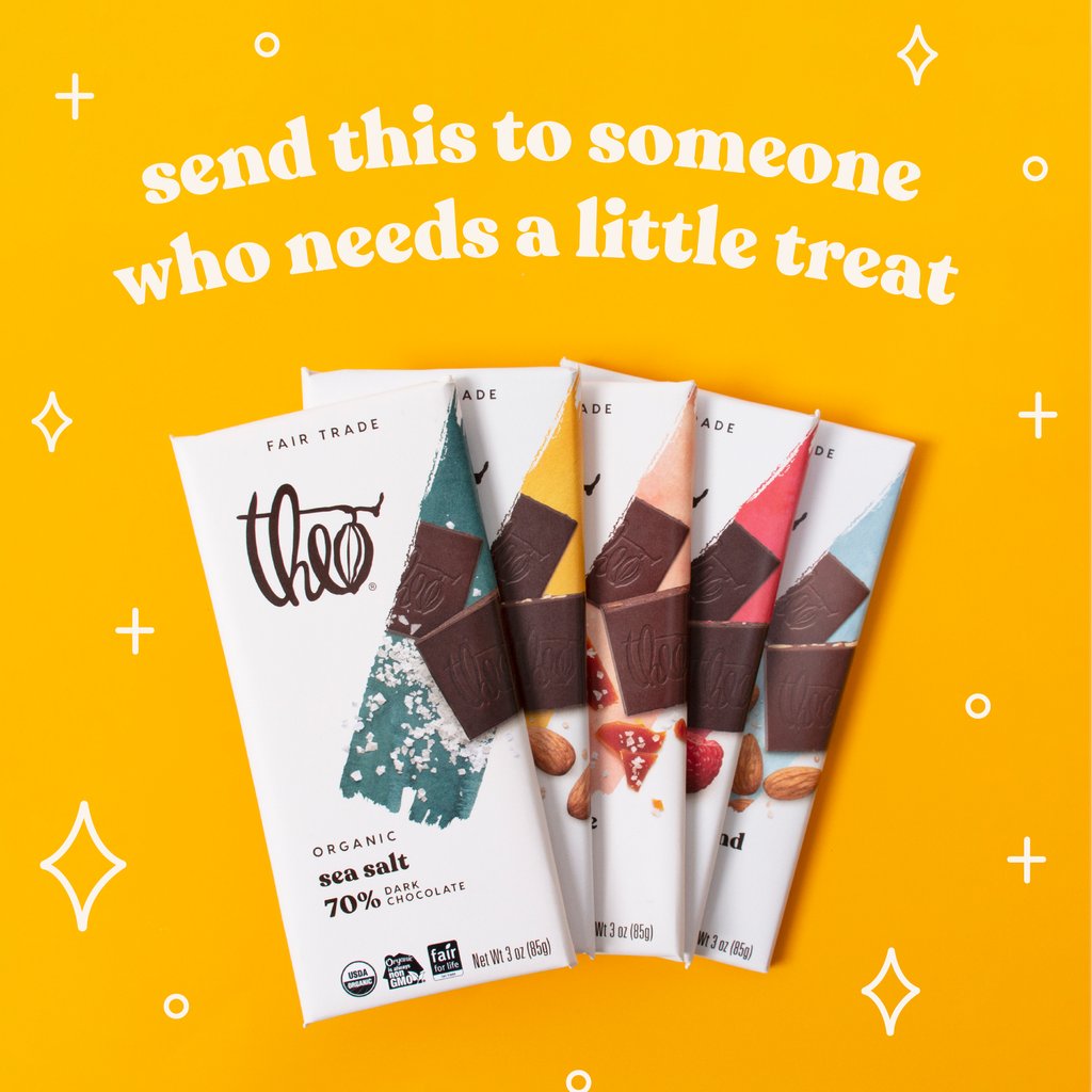 🍫 Someone in your life needs a little treat! Send this and remind them to grab an organic, fair trade chocolate bar.