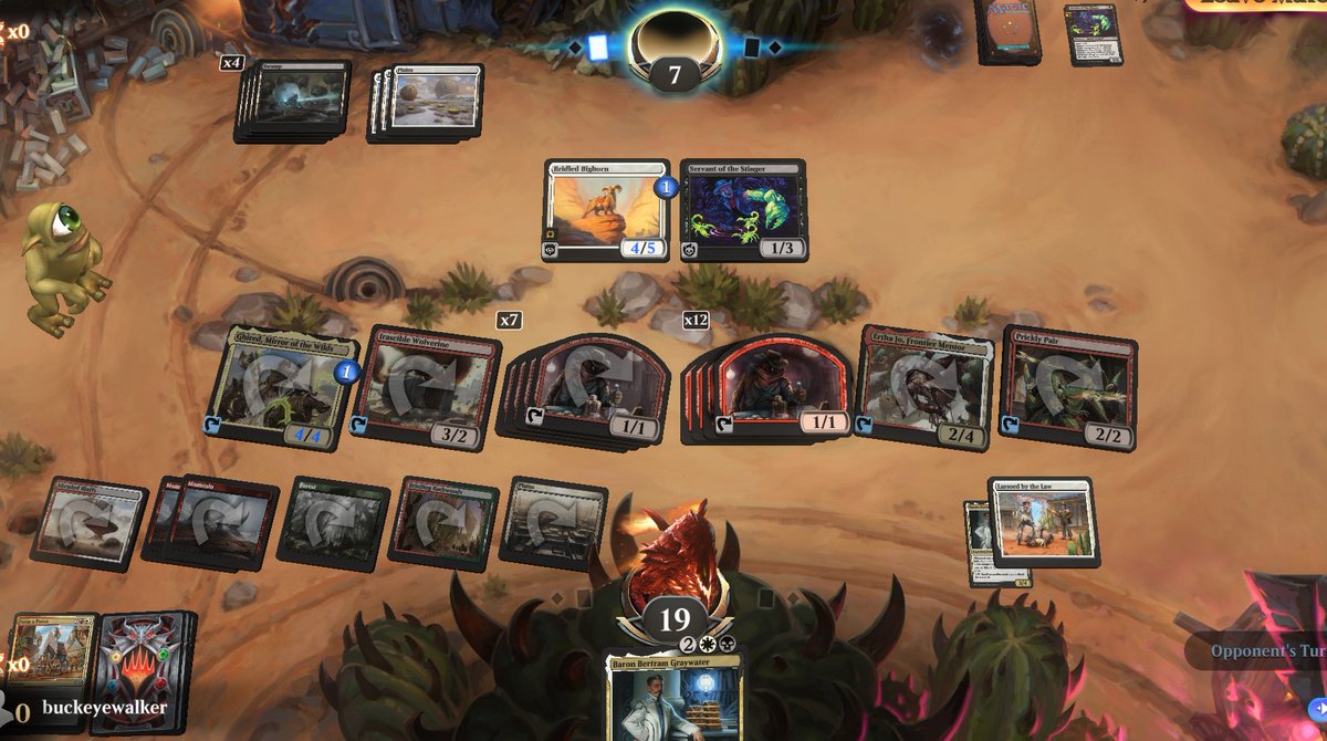 Just realized Ertha Jo's ability can copy Ghired's copying ability, and made twenty Mercenaries over two turns. Picture after trading a few off! <a href="/lsv/">Luis Scott-Vargas</a> <a href="/Marshall_LR/">Marshall Sutcliffe</a>