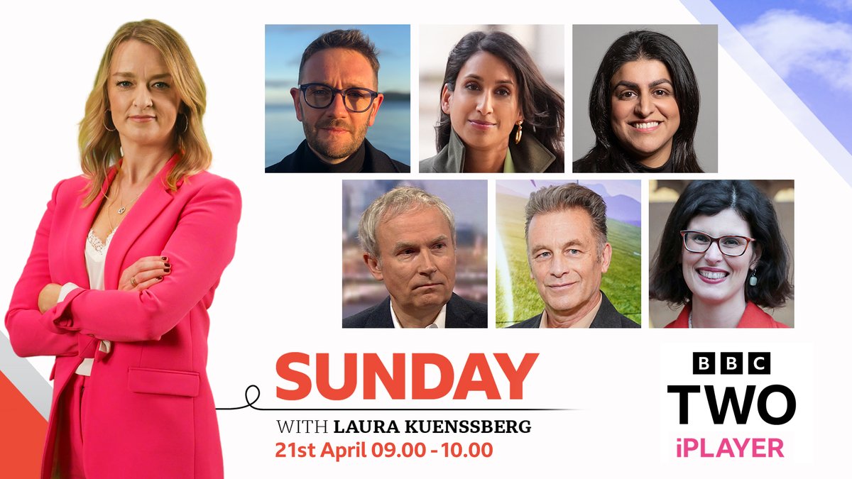 BBCPolitics's tweet photo. Joining #BBCLauraK

Climate Change Committee CEO Chris Stark
Energy Secretary Claire Coutinho
Shadow Justice Secretary Shabana Mahmood
Entrepreneur Luke Johnson
Broadcaster Chris Packham
Lib Dem Layla Moran

Sunday 9am @BBCTwo  

https://t.co/EAR1GzjmIR https://t.co/8EpL9oBXxc