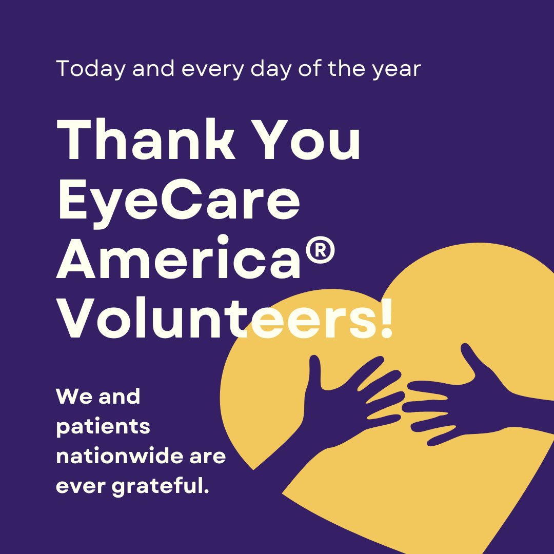 aao_ophth's tweet image. It's Volunteer Recognition Day, kicking off a week of gratitude for #NationalVolunteerAppreciationWeek ... Today and every day, our ❤️felt thank you goes to EyeCare America volunteers! Your generous donation of your time has helped over 2.2 million patients nationwide. #volunteer
