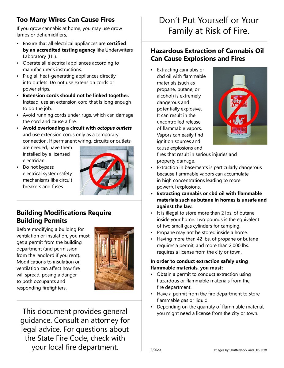 MassDFS's tweet photo. #420: #Smoking is the leading cause of fatal fires. Whether it's #Tobacco or #Cannabis, #PutItOut #AllTheWay #EveryTime & have working #SmokeAlarms on all floors. If using grow lights, avoid overloading outlets. Extraction using flammable gases is dangerous & prohibited in homes. https://t.co/rrzDnuR6mq