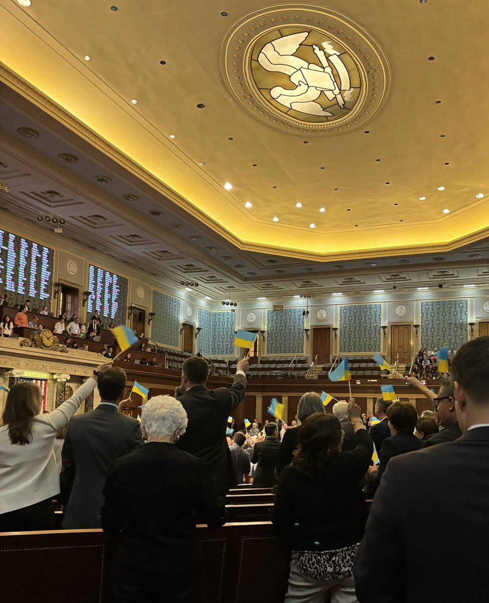 View from the House floor after passing the Ukraine aid bill. Slava Ukraini!