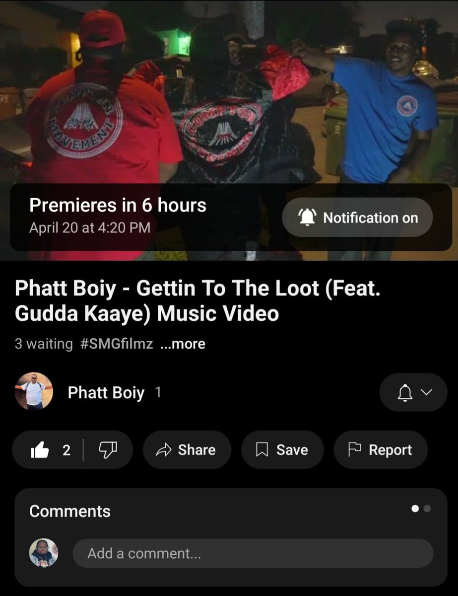 madxdre2's tweet photo. New Music Video Dropping TODAY HAPPY ✅️420 @phattboiy87 ft @mr5ive6ix2wo
" GETTING TO THE LOOT " prod by @bigdaddy_p187
https://t.co/42Tszug5zE
Present: #SMG @comptoncitymovement
#TGF
#Like #Comment #Subscribe #SMG #ComptonCityMovement #TGF #ComptonNLongBeach #viral #NEW https://t.co/QfNSOC5vGO