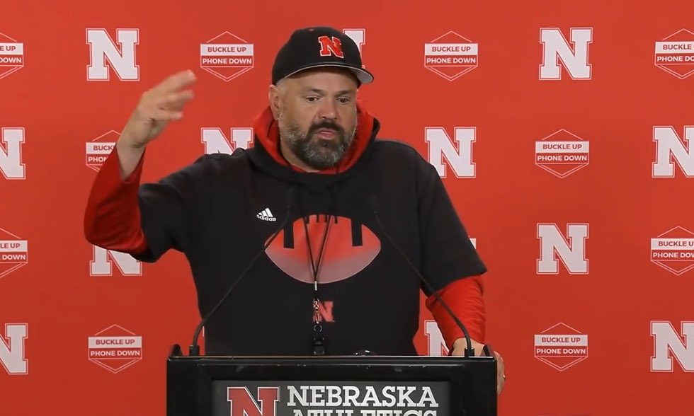 “Best day ever” for Nebraska on offense under Matt Rhule, the coach said, today in the Huskers’ second major scrimmage of spring. Players who stood out included RB Emmett Johnson. Rhule said Johnson’s play impressed Ahman Green, who was in attendance today.