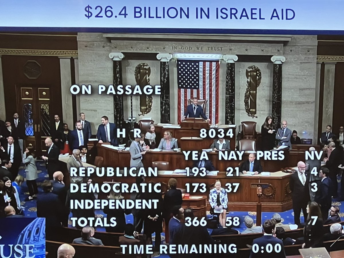 The Israel bill just passed. The trifecta of foreign aid bills have passed. The MAGA tears will flow freely today. 🍿