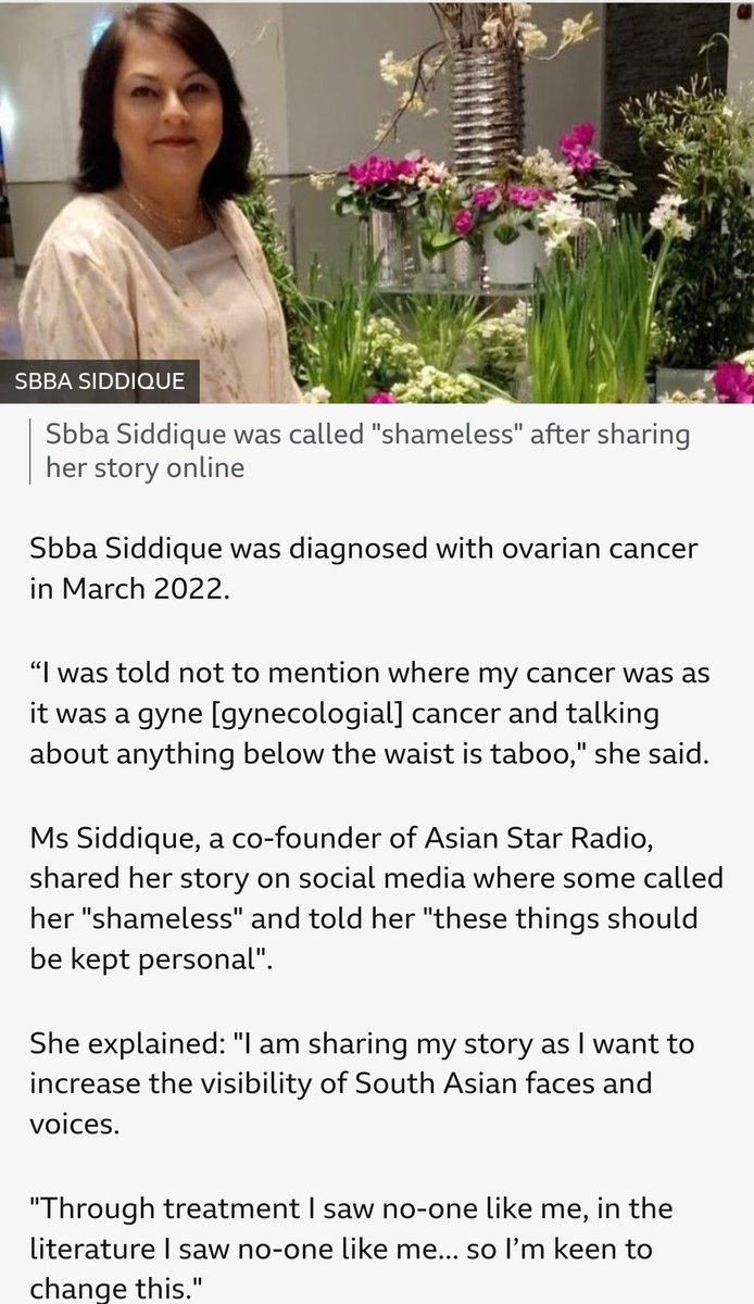 Thanks @minkaur5 from @BBCLookEast a brillant article on the #taboos and #stigmas about #cancer in the South Asian community. Blessed to have been featured alongside some beautifully courageous women ❤️ @macmillancancer @BritAsianCancer @TargetOvarian bbc.co.uk/news/articles/…