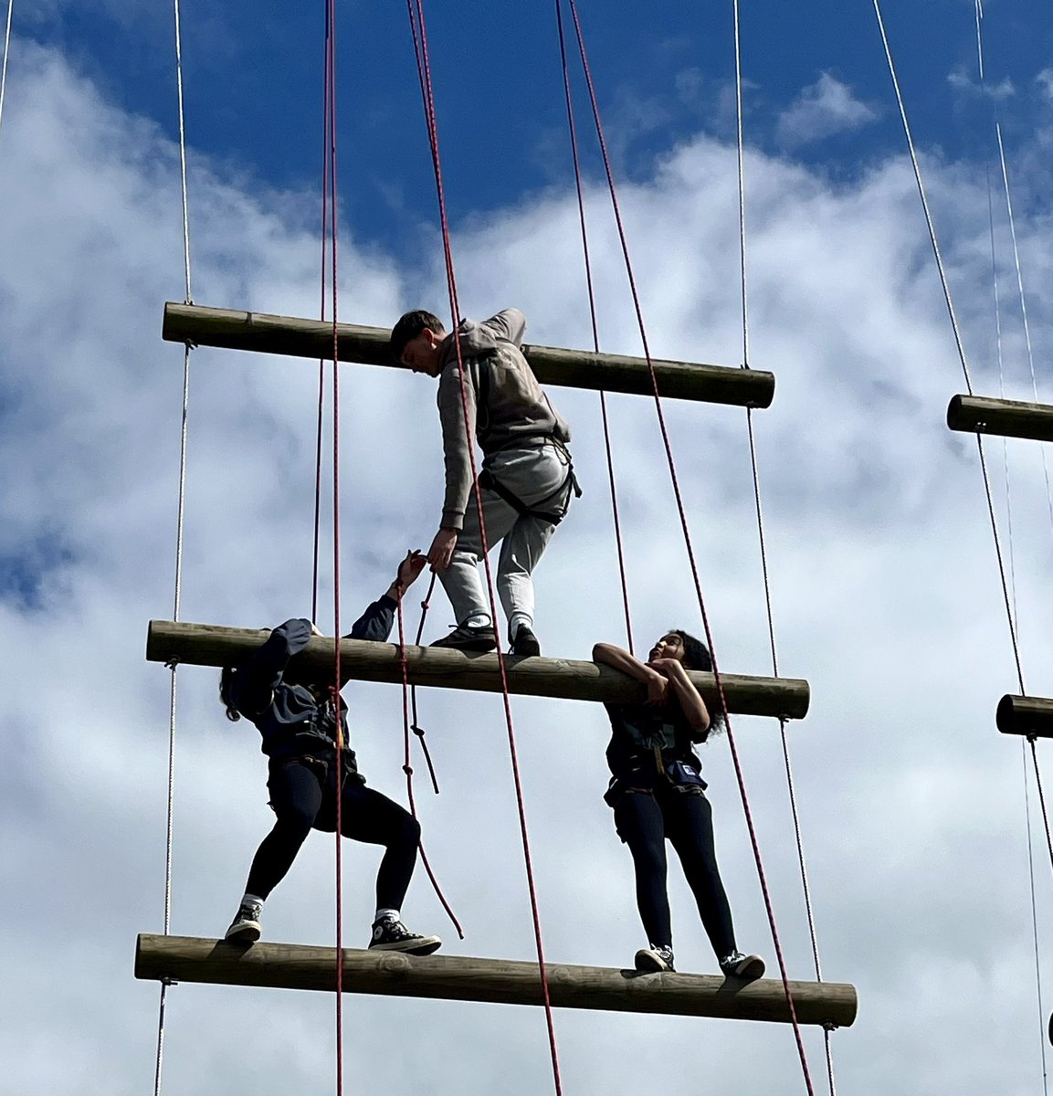 OrielHighSchool's tweet image. Brilliant second day at Windmill Hill for our awesome Y13 Chemists. 5+ full on hours of revision with Miss Pooley &amp;amp; Miss Everitt + time for some outdoor down-time (or up time!), climbing Jacob’s ladder &amp;amp; trying their hands at rifle shooting 💜 #RevisionWeekend  #TeamChemistry