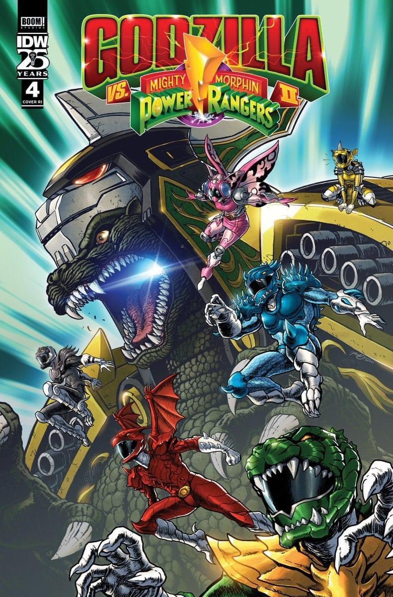 Just dropped! My cover for Godzilla vs Power Rangers II, lines by me, colors by @dyemooch!!!