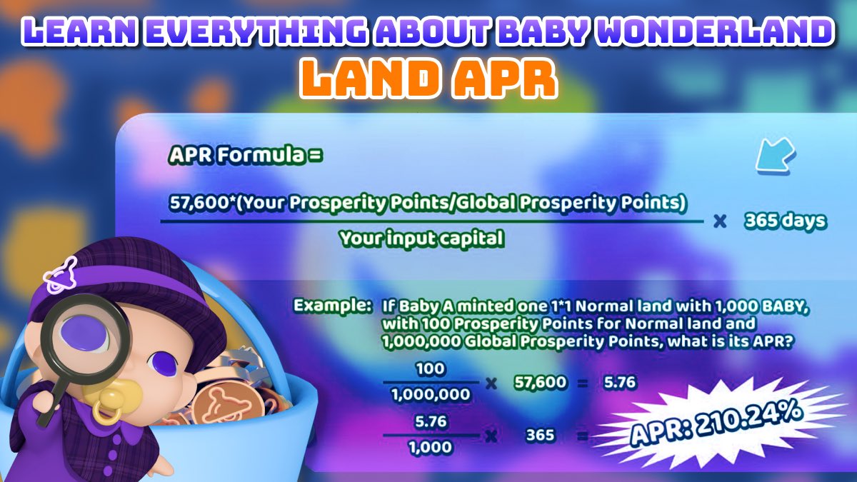 Follow Professor Baby on an enlightening journey of discovering everything about #BabyWonderland 🥳 How can Land brings effortless earning experience? 🤔 How exactly can babies earn profitably by simply #HODLing lands? 🔍 How many lands bring fortune? 🤑 Explore to gain huge 🙌🏻