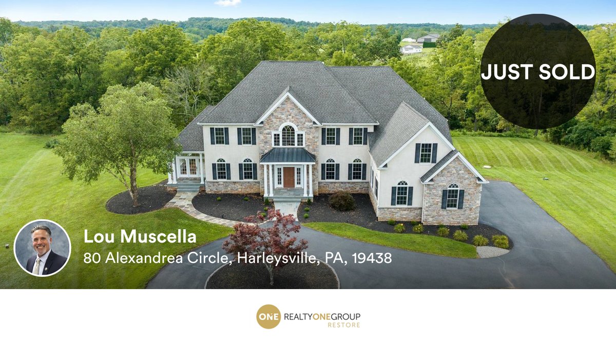 🛌 4 🛀 4 🚘 13
📍 80 Alexandrea Circle, Harleysville, PA, 19438

My latest sale on RateMyAgent.
 RM425100
rma.reviews/y8hvl4xs6X2O

...
#ratemyagent #realestate #Realty_ONE_Group_Restore__Collegeville