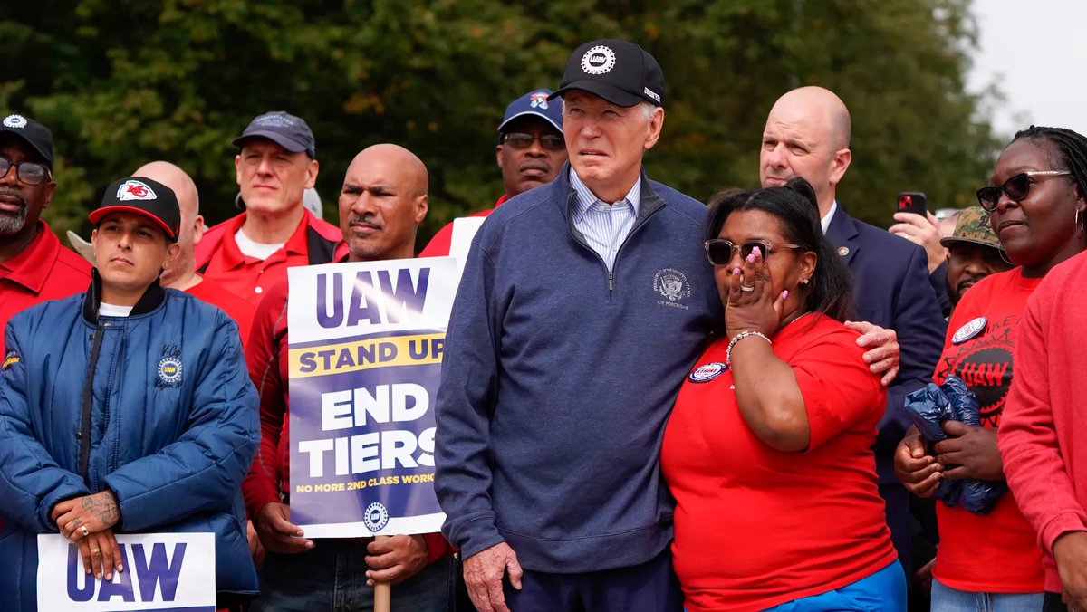 ‼️Organized labor is making a comeback in the US after decades of decline thanks to Shawn Fain Head of the UAW. Fain thinks workers realize they’ve been getting screwed for decades, & fed up.” I also think we now have a POTUS, Joe Biden, who wholeheartedly supports workers &