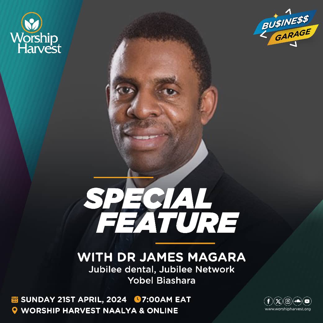 Join us tomorrow at @worship_harvest where we will host Dr. James Magara, a renowned dentist, leadership coach, and author. I first met Dr. Magara in 2015 during the Oak Seed Executive Leadership Course at the Institute for National Transformation (INT). He is great man.