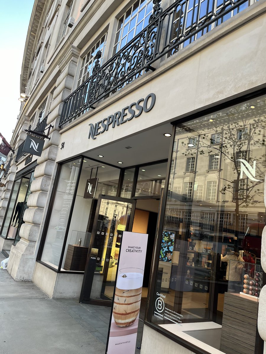 lauragillions's tweet photo. Getting pushed in front of x3 times and staff not caring @Nespresso! Disappointing and walked out without getting served! https://t.co/jVU7ap33m3