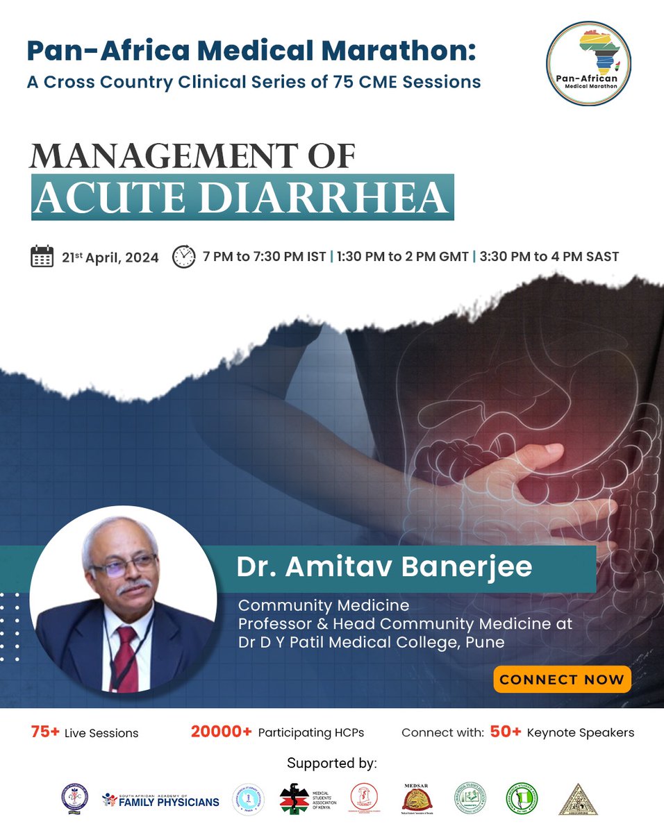 Looking forward to interact with Pan-African doctors on prevention & management of diarrhoea in children. David Morley spent decades about half a century ago and identified all the causes of diarrhoea and child deaths. Has the situation improved since?clrn.in/qM570