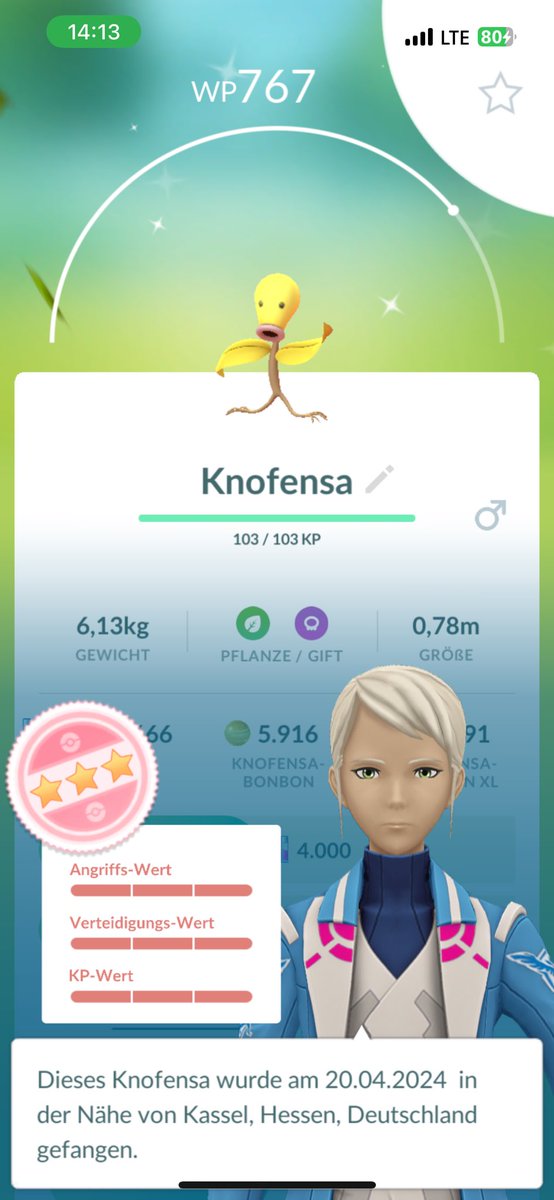 Madmar1976's tweet image. Shundo Bellsprout👌🫡
The first check was Shundo🔥🔥🔥
I am very happy with new Shundo👌😊
@PokemonGoApp 
@PokemonGOdeu 
#Bellsprout