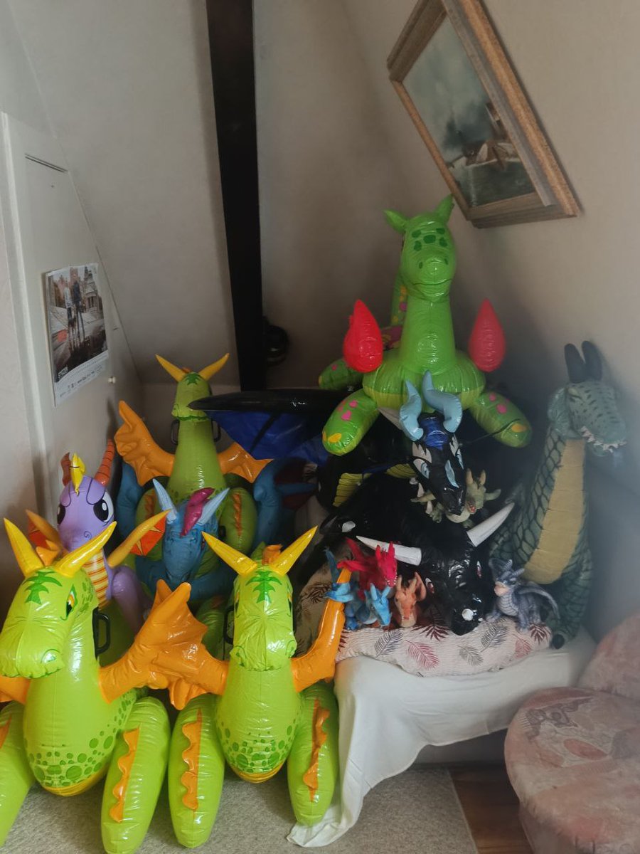 Did someone say dragon? My first #SqueakySaturday post. Well, this is my dragon family. There are lots of squeaky dragons, and a few plush ones too.